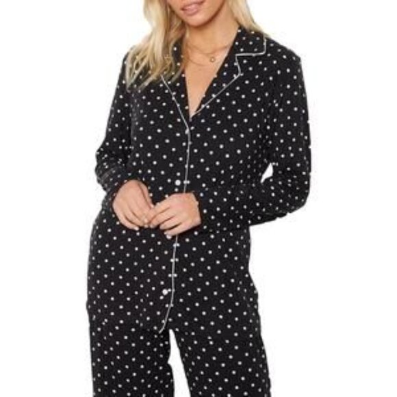 Tart Collections Other - Tart Collections "Taryn" Black & White Polka Dot Pajama Set Size 2X/1X